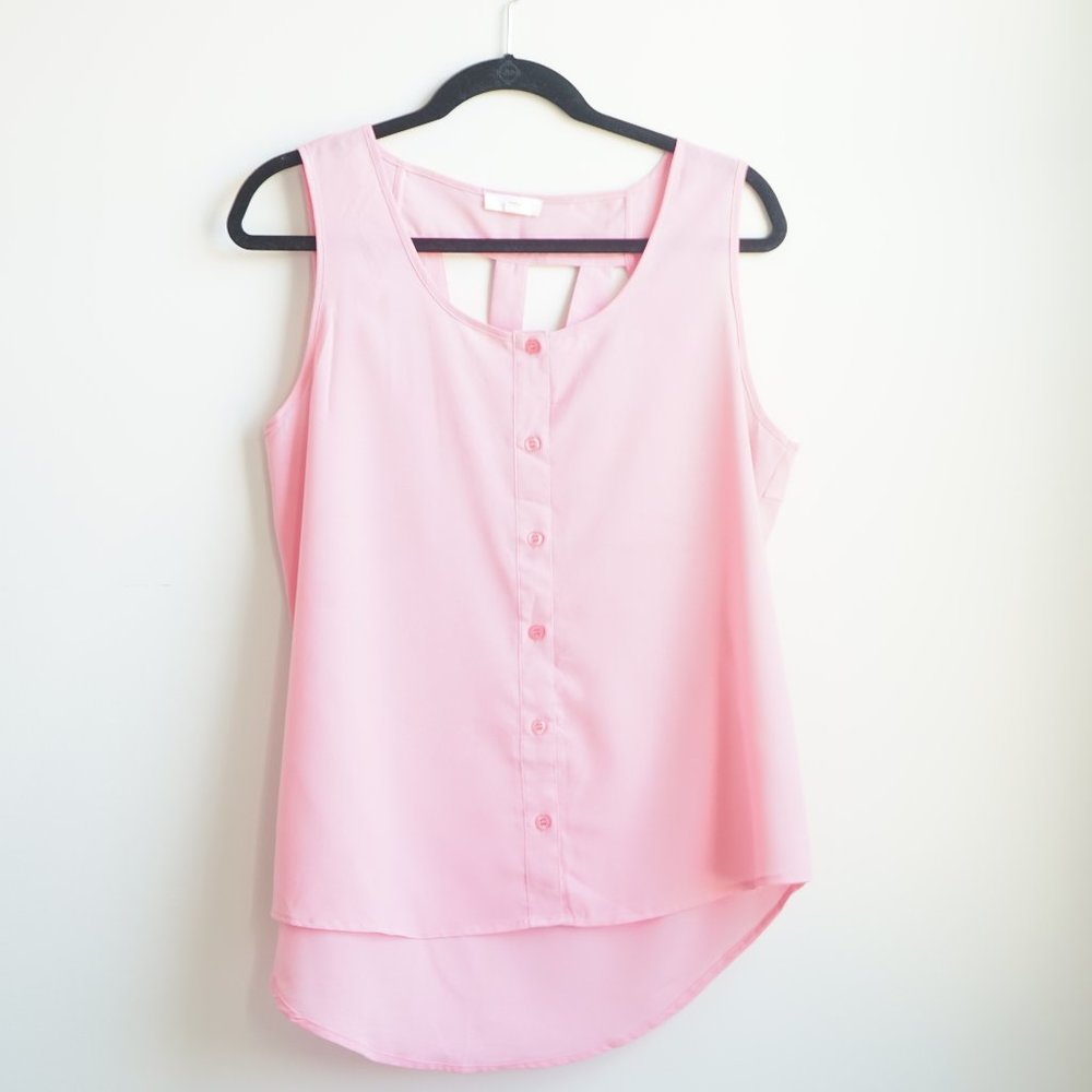 Pink Sleeveless Light Blouse